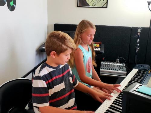 Students at the piano